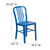 Flash Furniture CH-61200-18-BL-GG Vertical Slat Back For Indoor/Outdoor Commercial and Residential Use Blue Chair