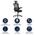 Flash Furniture BL-X-5H-GG Black Padded Arms Heavy Duty Black Nylon Base Executive Swivel Office Chair