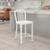 Flash Furniture CH-61200-24-WH-GG White Galvanized Steel Counter Height Bar Stool