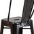 Flash Furniture CH-31320-24GB-BQ-GG Black And Antique Gold Galvanized Steel Counter Height Bar Stool