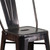Flash Furniture CH-31320-24GB-BQ-GG Black And Antique Gold Galvanized Steel Counter Height Bar Stool