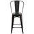 Flash Furniture CH-31320-24GB-BQ-GG Black And Antique Gold Galvanized Steel Counter Height Bar Stool