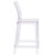 Flash Furniture OW-SQUAREBACK-24-GG Transparent Crystal Molded Polycarbonate Square Back Ghost Counter Stool
