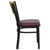 Flash Furniture XU-DG-6G7B-SLAT-BURV-GG Natural Finish Plywood Back Burgundy Vinyl Upholstered Seat Hercules Series Restaurant Chair