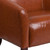 Flash Furniture 111-3-CG-GG Cognac LeatherSoft with Cherry Stained Wood Feet Hercules Imperial Series Reception Sofa