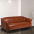 Flash Furniture 111-3-CG-GG Cognac LeatherSoft with Cherry Stained Wood Feet Hercules Imperial Series Reception Sofa