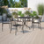 Flash Furniture CO-35RD-03CHR4-BK-GG 28" H Black Steel Round Patio Table Set with 4 Chairs