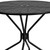 Flash Furniture CO-35RD-03CHR4-BK-GG 28" H Black Steel Round Patio Table Set with 4 Chairs