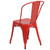 Flash Furniture ET-CT002-4-30-RED-GG Red Steel Square Table Set with 4 Chairs