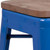 Flash Furniture CH-31320-24-BL-WD-GG Blue With Textured Wood Seat Galvanized Steel Counter Height Backless Bar Stool