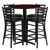 Flash Furniture HDBF1022-GG 30" Dia. x 42" H Mahogany Laminate Finish Round Table Set with 4 Metal Ladder Back Bar Stools