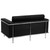 Flash Furniture ZB-LESLEY-8090-LS-BK-GG Black LeatherSoft With Integrated Stainless Steel Legs Hercules Lacey Series Loveseat