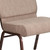 Flash Furniture FD-CH0221-4-CV-BGE1-GG Beige 21.25" Width Steel Book Rack with Communion Cup Holder Copper Vein Frame Hercules Series Extra Wide Stacking Church Chair
