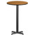 Flash Furniture XU-RD-24-NATTB-T2222B-GG Natural Laminate Round Top PVC T-Mold Edge Table