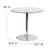 Flash Furniture CH-7-GG 31.5" Dia. Clear Glass Top Chrome Base with Protective Plastic Ring Round Table