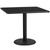 Flash Furniture XU-BLKTB-4242-TR24-GG 42"W x 42"D x 31-1/8"H Melamine Core Cast Iron Columns With Black Powder Coated Finish Square Dining Height Table