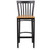 Flash Furniture XU-DG6R8BSCH-BAR-NATW-GG Natural Finish Seat With Schoolhouse Back Steel Black Powder Coated Frame Hercules Series Restaurant Bar Stool