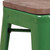 Flash Furniture CH-31320-24-GN-WD-GG Green Green Textured Wood Seat With Galvanized Steel Counter Height Backless Bar Stool