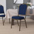 Flash Furniture FD-C01-GOLDVEIN-208-GG Navy Blue Diamond Patterned Fabric Gold Powder Coated Frame Finish Hercules Series Stacking Banquet Chair