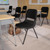 Flash Furniture RUT-EO1-01-PAD-GG Black Padded Seat and Back Hercules Series Ergonomic Shell Stacking Chair