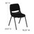 Flash Furniture RUT-EO1-01-PAD-GG Black Padded Seat and Back Hercules Series Ergonomic Shell Stacking Chair