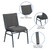 Flash Furniture XU-60153-GY-GG Gray Patterned Polyester Upholstery Hercules Series Heavy Duty Stacking Chair