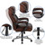 Flash Furniture GO-2223-BN-GG Brown Bonded Leather Padded Arms High Back Design Hercules Series Big & Tall Executive Swivel Office Chair