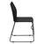 Flash Furniture RUT-498A-BLACK-GG Black Metal Frame Perforated Back Hercules Series Stacking Chair
