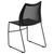 Flash Furniture RUT-498A-BLACK-GG Black Metal Frame Perforated Back Hercules Series Stacking Chair