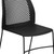 Flash Furniture RUT-498A-BLACK-GG Black Metal Frame Perforated Back Hercules Series Stacking Chair