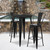 Flash Furniture CH-51090BH-2-30CAFE-BK-GG 30" Dia. x 41" H Black Metal Round Bar Height Table and 2 Bar Stool Set