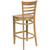 Flash Furniture XU-DGW0005BARLAD-NAT-GG Natural Finish Seat With Ladder Back Natural Finish Beechwood Frame Hercules Series Restaurant Bar Stool