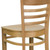 Flash Furniture XU-DGW0005BARLAD-NAT-GG Natural Finish Seat With Ladder Back Natural Finish Beechwood Frame Hercules Series Restaurant Bar Stool