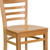 Flash Furniture XU-DGW0005BARLAD-NAT-GG Natural Finish Seat With Ladder Back Natural Finish Beechwood Frame Hercules Series Restaurant Bar Stool