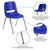 Flash Furniture RUT-18-NVY-CHR-GG Navy Blue Plastic Vented Back Hercules Series Student Shell Stacking Chair