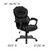 Flash Furniture GO-901-BK-GG Black Bonded Leather Padded Arms High Back Design Executive Swivel Office Chair
