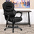 Flash Furniture GO-901-BK-GG Black Bonded Leather Padded Arms High Back Design Executive Swivel Office Chair