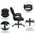 Flash Furniture GO-901-BK-GG Black Bonded Leather Padded Arms High Back Design Executive Swivel Office Chair