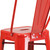 Flash Furniture CH-31320-30GB-RED-GG Red Galvanized Steel With Drain Hole In Seat Bar Stool
