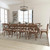 Flash Furniture XA-FARM-16-GG 108" W x 40" D x 30" H Rectangular Antique Rustic Folding Hercules Series Farm Table Set with 12 Chairs