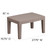 Flash Furniture DAD-SF2-T-GG 27.75" W x 19.75" D x 15" H Charcoal Faux Rattan With Resin Frame Outdoor Coffee Table