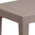 Flash Furniture DAD-SF2-T-GG 27.75" W x 19.75" D x 15" H Charcoal Faux Rattan With Resin Frame Outdoor Coffee Table