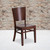 Flash Furniture XU-DG-W0094B-WAL-WAL-GG Solid Wood Back .62" Thick Walnut Finish Beechwood Seat Lacey Series Restaurant Chair
