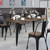 Flash Furniture CH-61010-29M1-BK-GG 60" W x 30.25" D Textured Walnut Elm Wood Top Black Galvanized Steel Frame Rectangular Table
