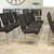 Flash Furniture XU-CH-60096-BK-SV-GG Black 19" Width Silver Vein Frame Finish Hercules Series Stacking Church Chair