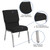 Flash Furniture XU-CH-60096-BK-SV-GG Black 19" Width Silver Vein Frame Finish Hercules Series Stacking Church Chair