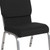 Flash Furniture XU-CH-60096-BK-SV-GG Black 19" Width Silver Vein Frame Finish Hercules Series Stacking Church Chair