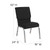 Flash Furniture XU-CH-60096-BK-SV-GG Black 19" Width Silver Vein Frame Finish Hercules Series Stacking Church Chair