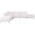 Flash Furniture ZB-IMAG-SECT-SET8-WH-GG White LeatherSoft With Stainless Steel Legs Modular Hercules Imagination Series Sectional