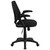 Flash Furniture GO-WY-82-GG Black Mesh Padded Arms Mid Back Design Swivel Task Chair